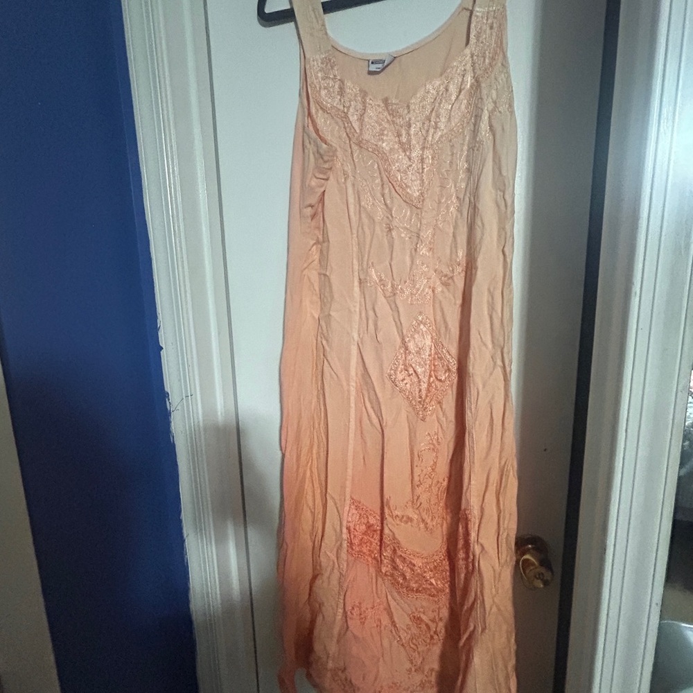 Peach Lace Women's Dress